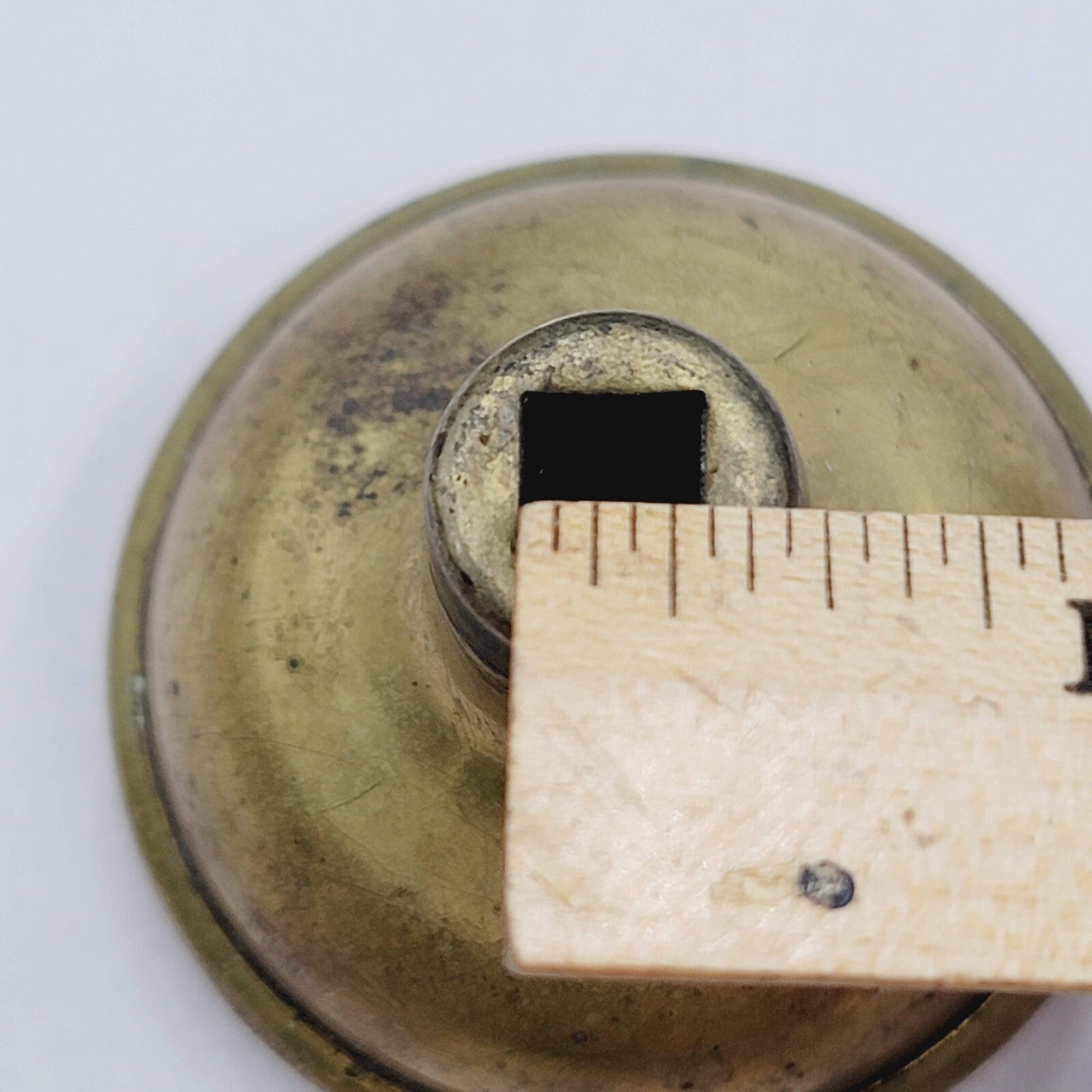 Vintage SINGLE Brass Doorknob Salvage Door Hardware 2.25" DENTED