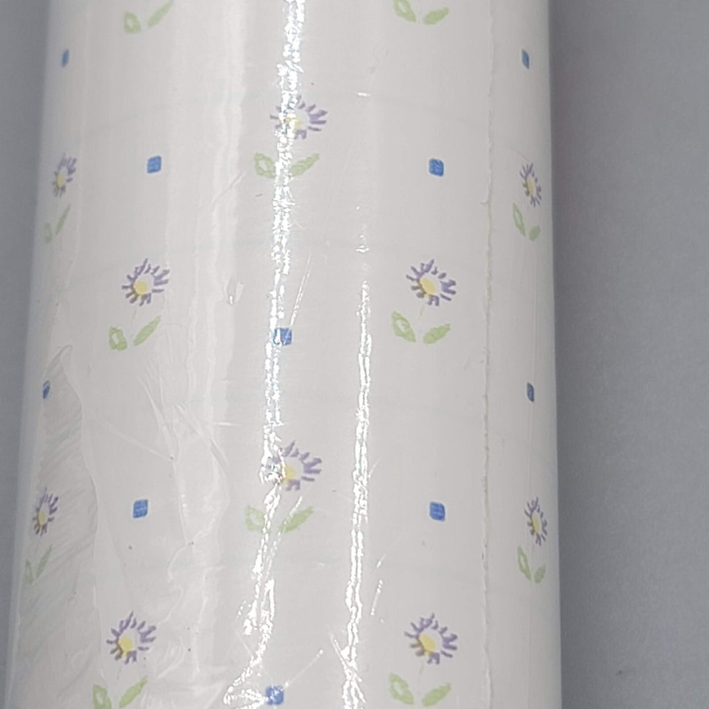 Vintage Contact Paper Collections 24 Ft x 18 in Roll NOS Purple Daisy