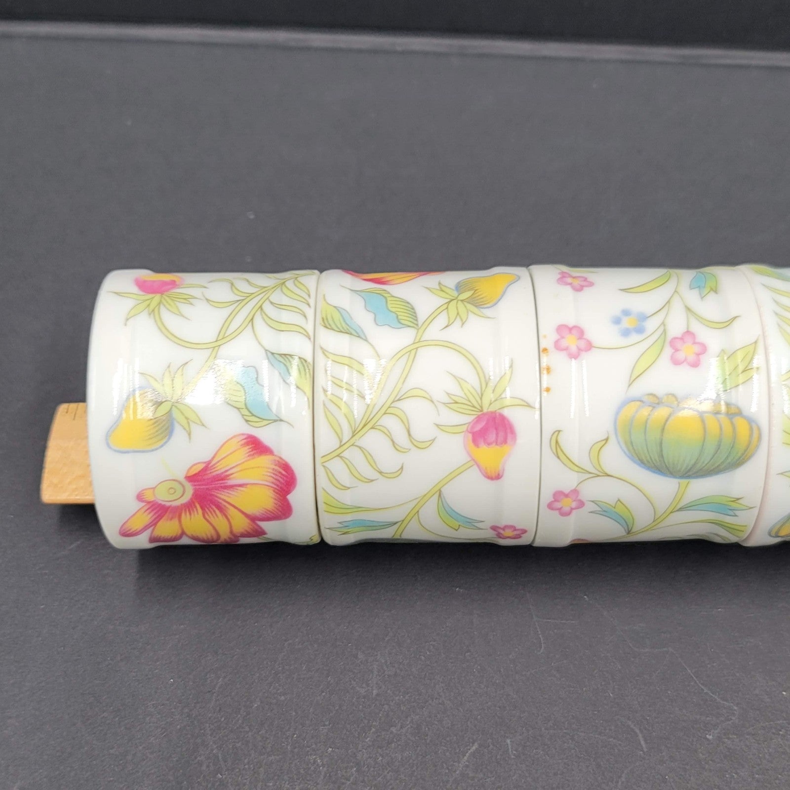 8 Napkin Rings Toscany Collection Ceramic Round Japan Table Deco Fine China