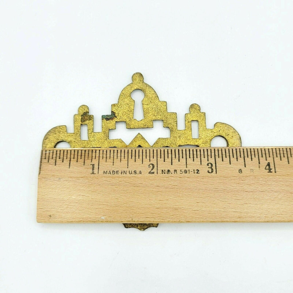 Vintage Brass Drawer Pull Backplate Only Set of 3 -  2 3/4"