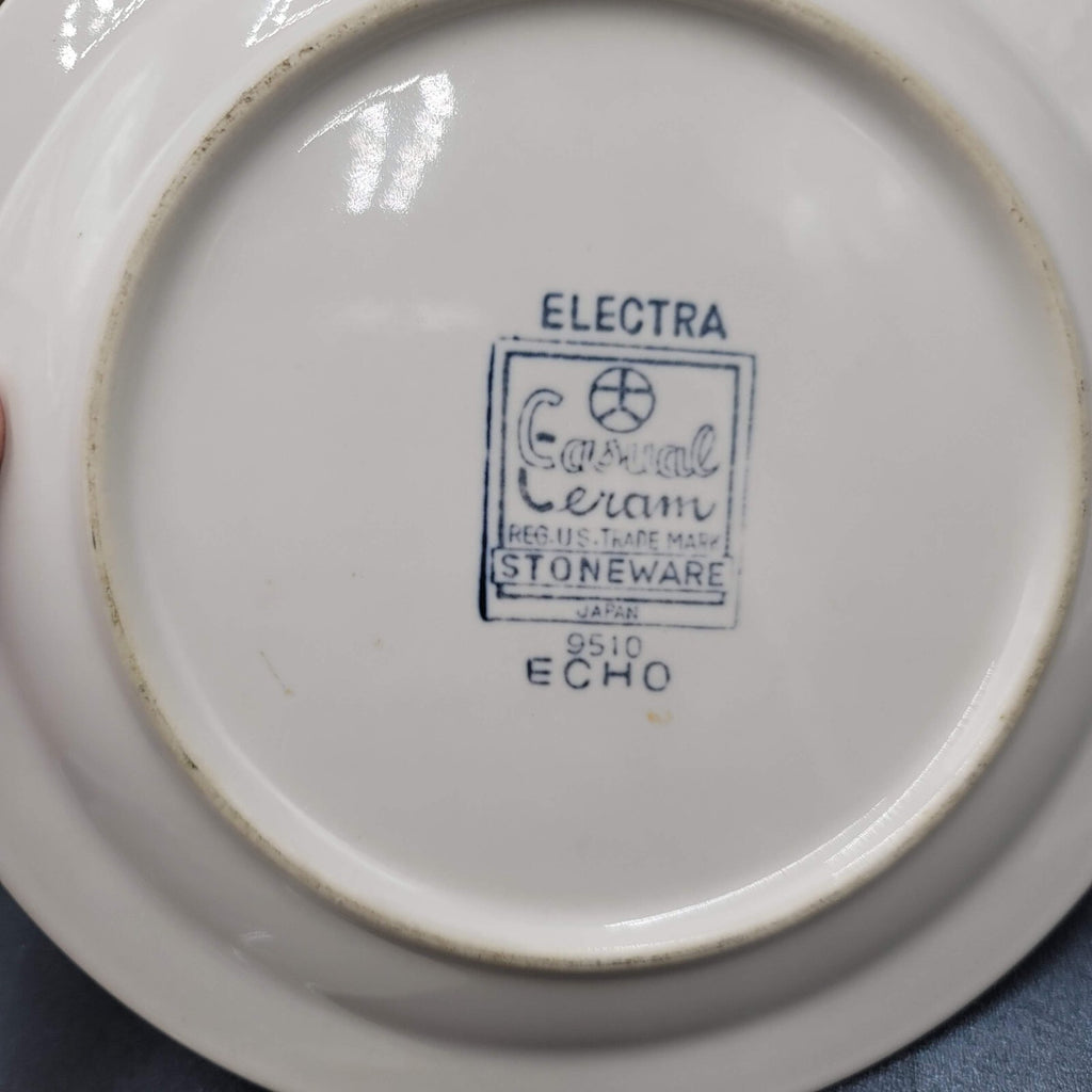 Vintage Mid Century CASUAL CERAM Electra Echo Lot of 2 Salad Plates 7.5"