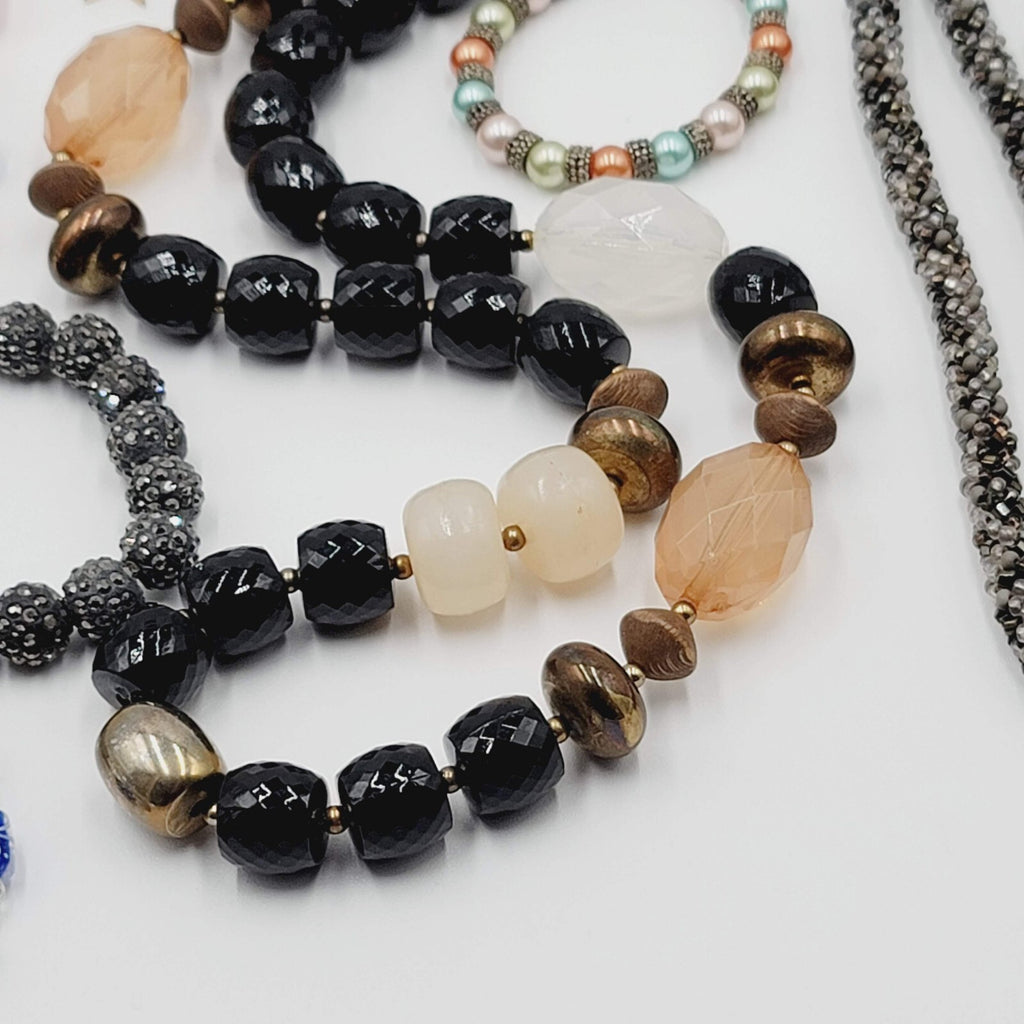 Jewelry Mixed Lot Necklace Bracelets Beaded Stones Glass