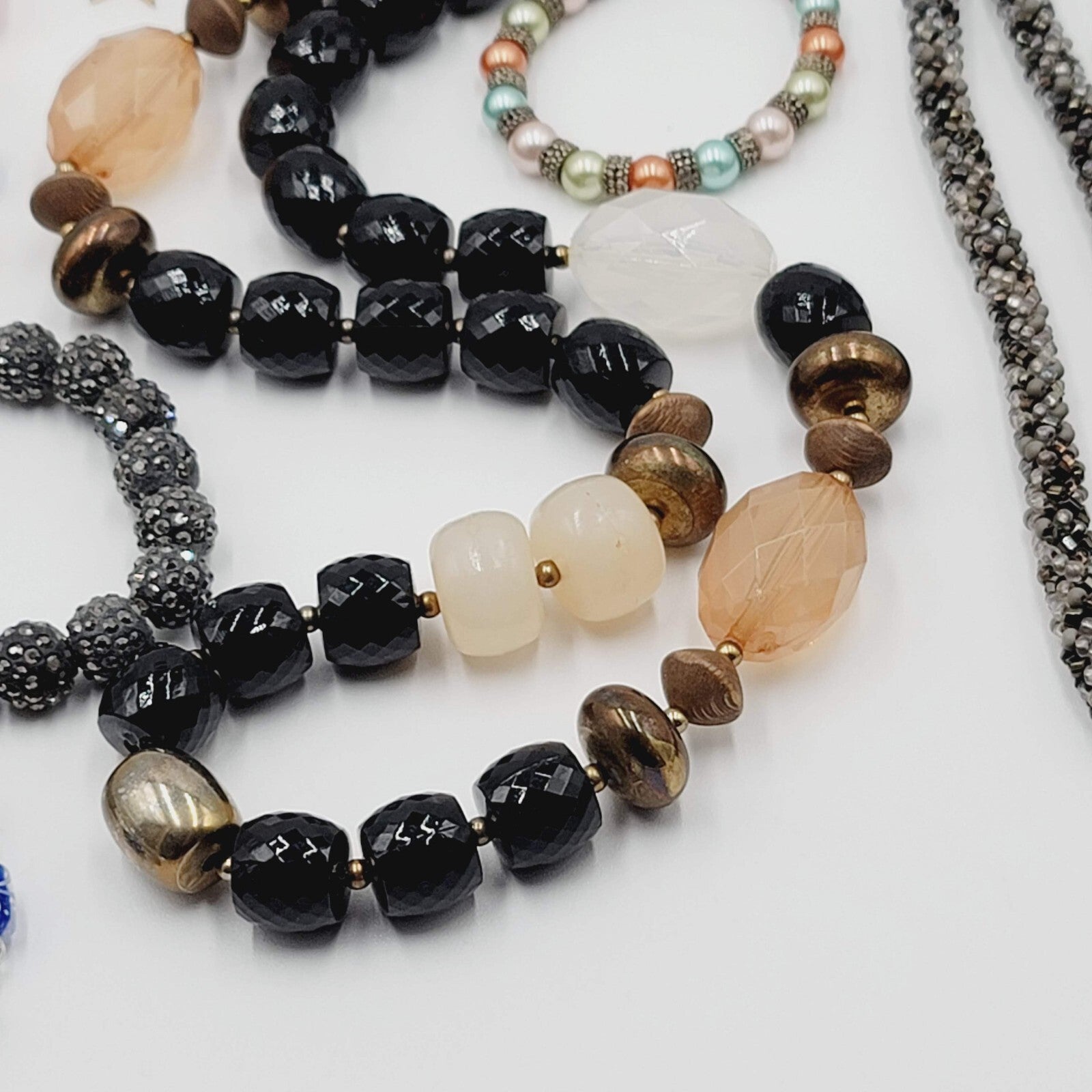Jewelry Mixed Lot Necklace Bracelets Beaded Stones Glass