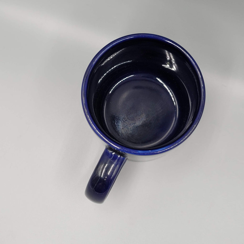 Vintage TJs Lax Coffee Mug Dark Blue Snowing Cows Funny