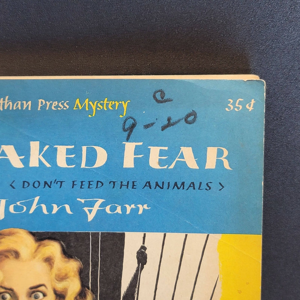 Naked Fear by John Farr 1955 Jonathan Press Mystery Paperback no. 82
