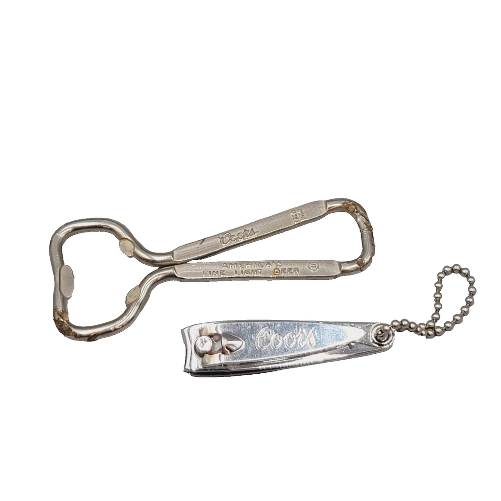 Vintage Coors Americas Fine Light Beer Metal Loop Bottle Opener Nail Clipper Lot