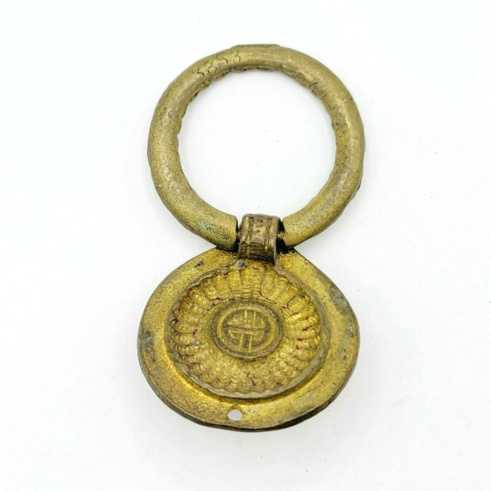 Vintage Brass Drawer Pull Handle Salvage Hardware SINGLE ONLY 1 3/8" Asian