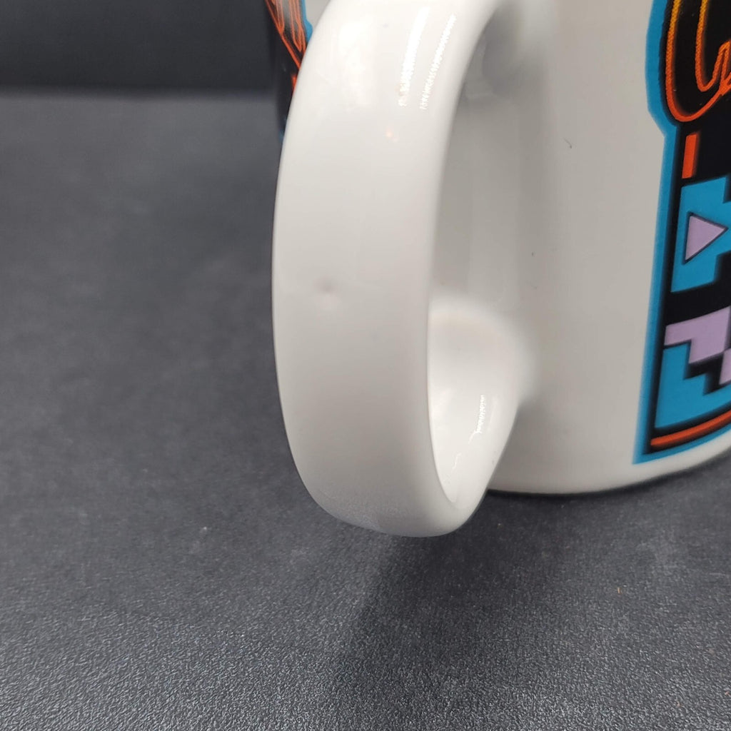 Vintage Cherokee Coffee Mug Souvenir Native American  Purple White