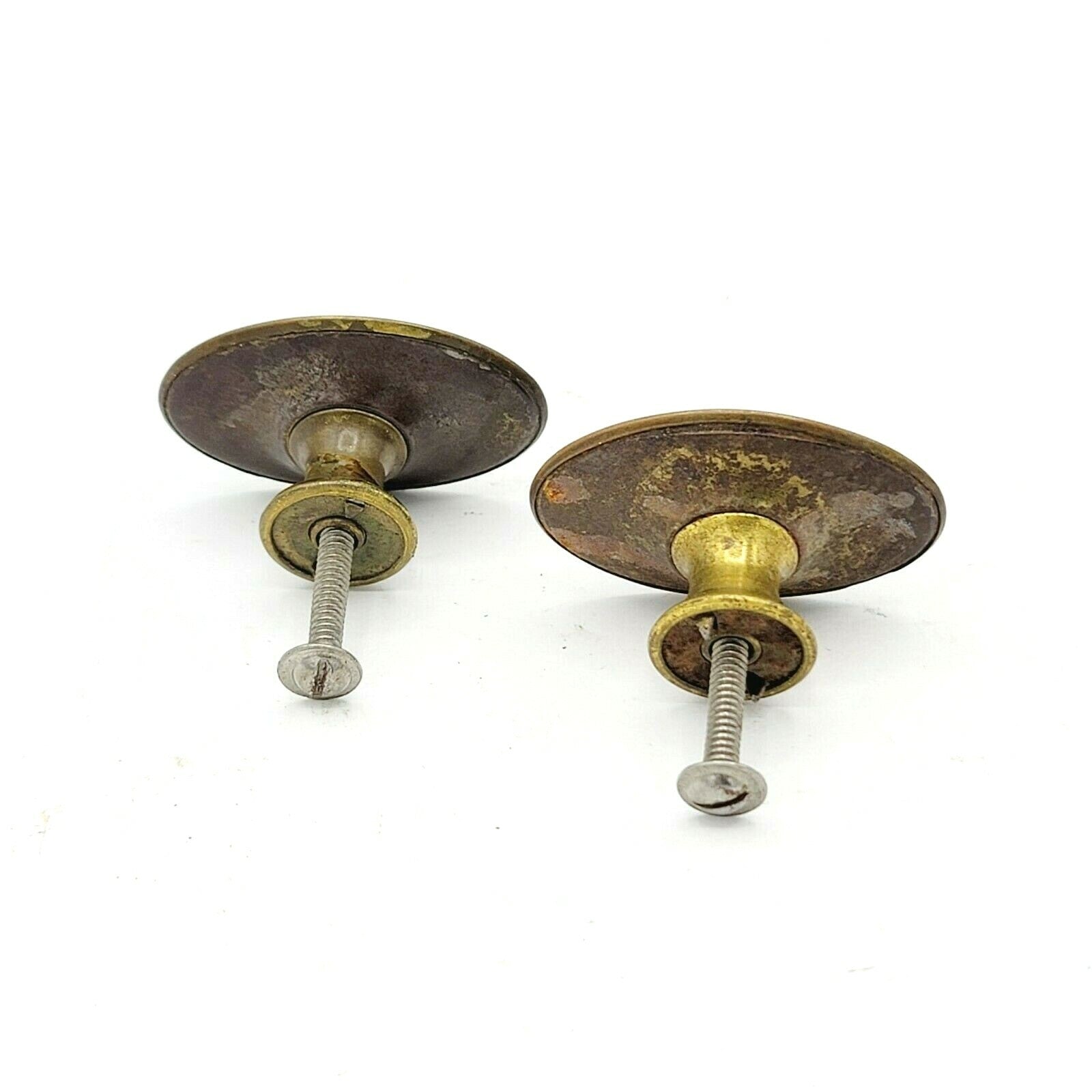 Vintage Drawer Pulls Lot of 2 Steel 1 3/4" Reclaimed Salvaged Hardware