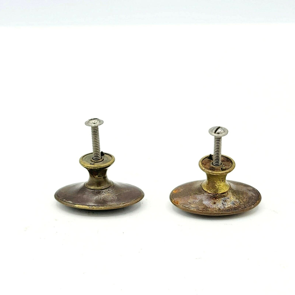 Vintage Drawer Pulls Lot of 2 Steel 1 3/4" Reclaimed Salvaged Hardware
