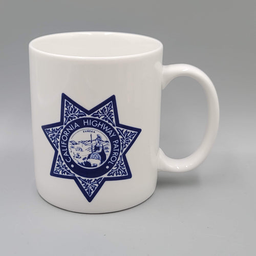 California Highway Patrol Coffee Mug CHP Blue White 