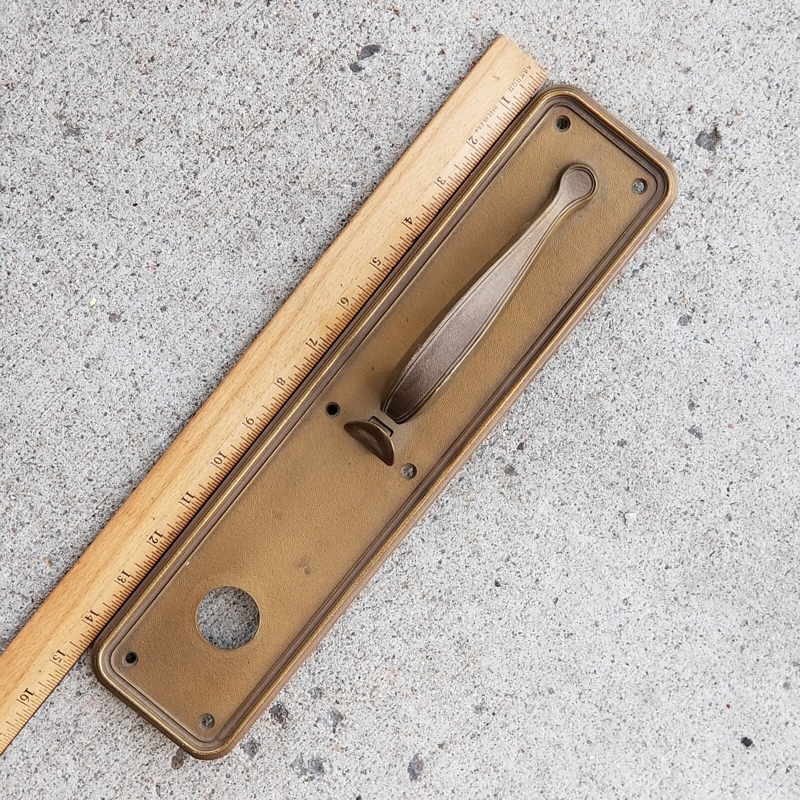 Vintage Sargent and Co Brass Exterior Door Knob Pull Handle 14 3/4"