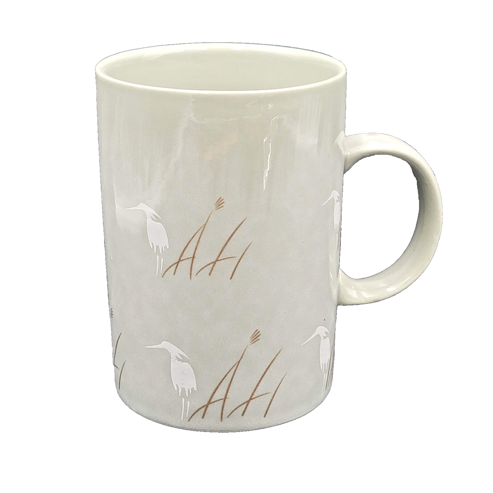 Vintage Coffee Mug Tea Cup Heron Mug Signed