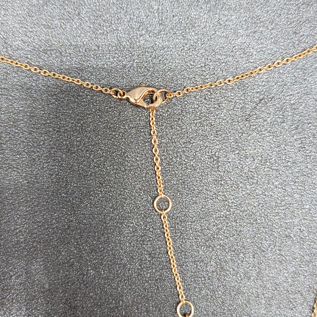 ORIGAMI OWL Necklace Rose Gold tone MAMA Bar Pendant Crystal Mom Mother 16" -18"