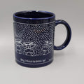 Vintage TJs Lax Coffee Mug Dark Blue Snowing Cows Funny