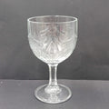Martha Stewart Everyday McKee Repro Shell Diamond Pattern Glass Goblet 6 3/8"