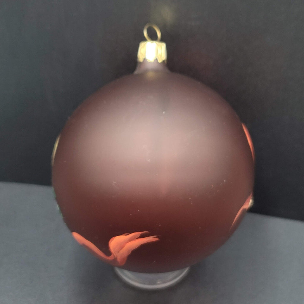 Hand Painted Glass Christmas Ornament Musical Instruments Large 4"