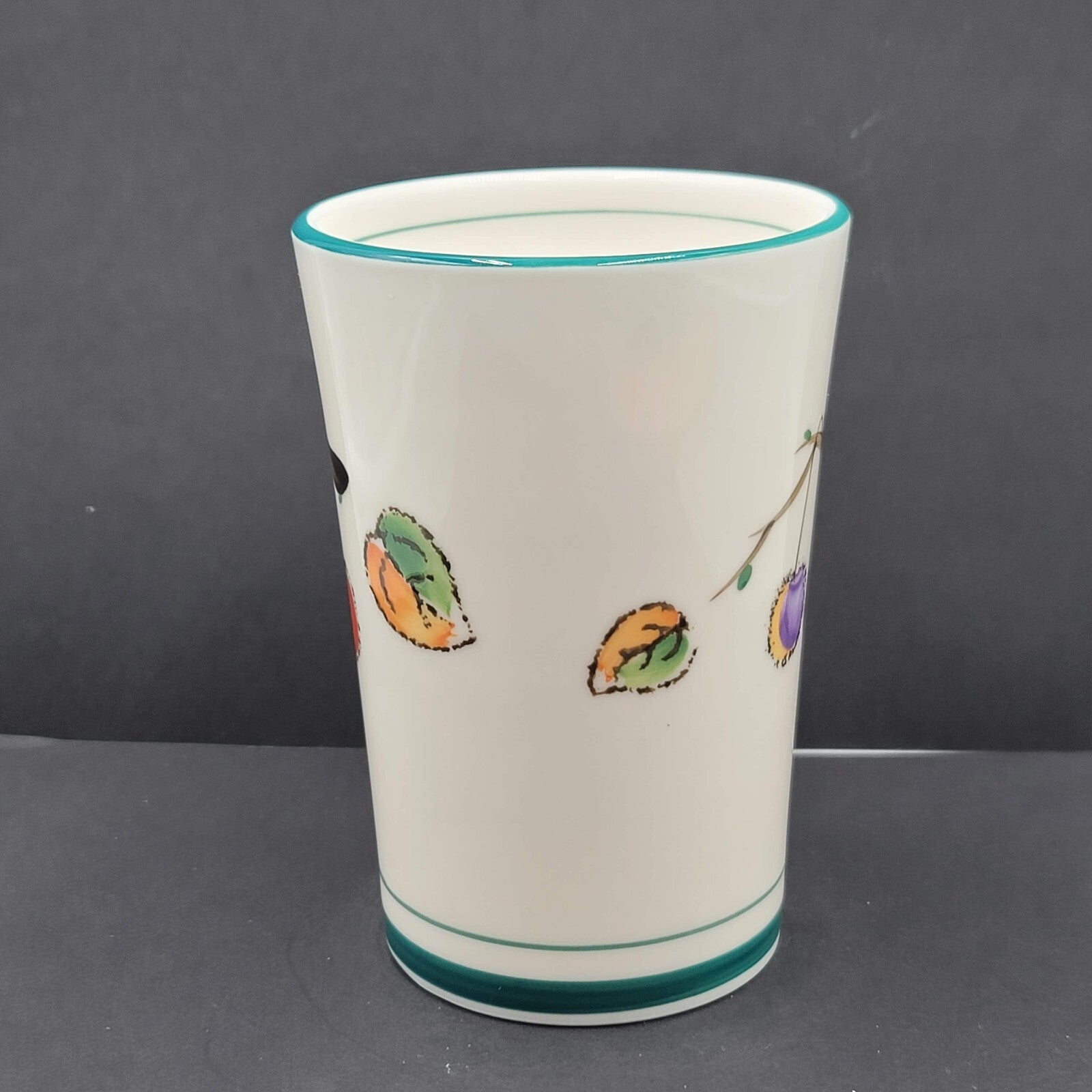 Vintage Chum Bone China Coffee Mug Tea Cup Cherries Fruit