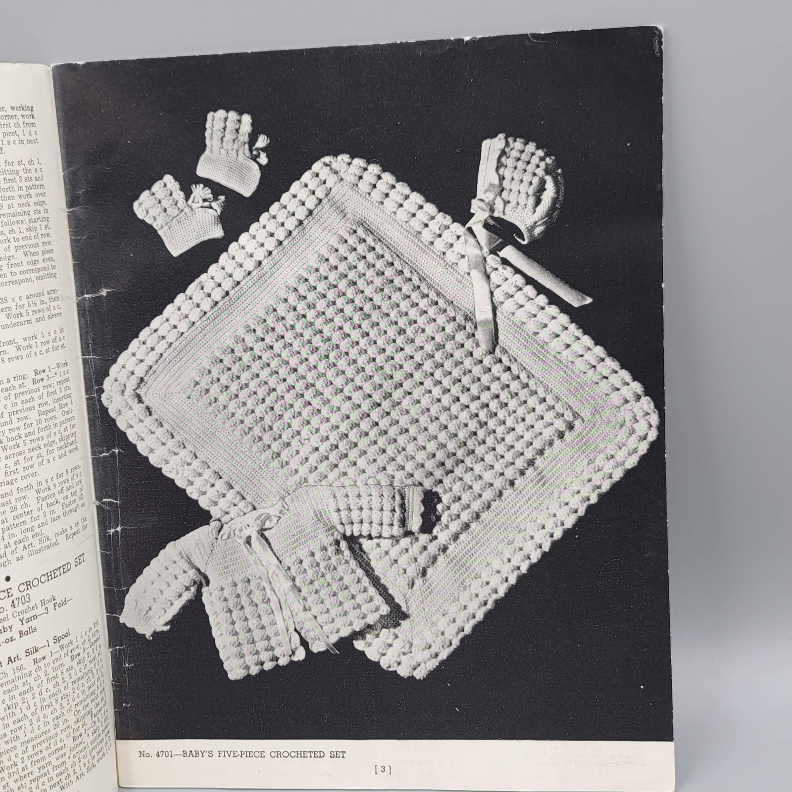 VTG 53 JACK FROST Baby Layette Knitting Crochet Patterns VOL 47 Blankets Bonnets