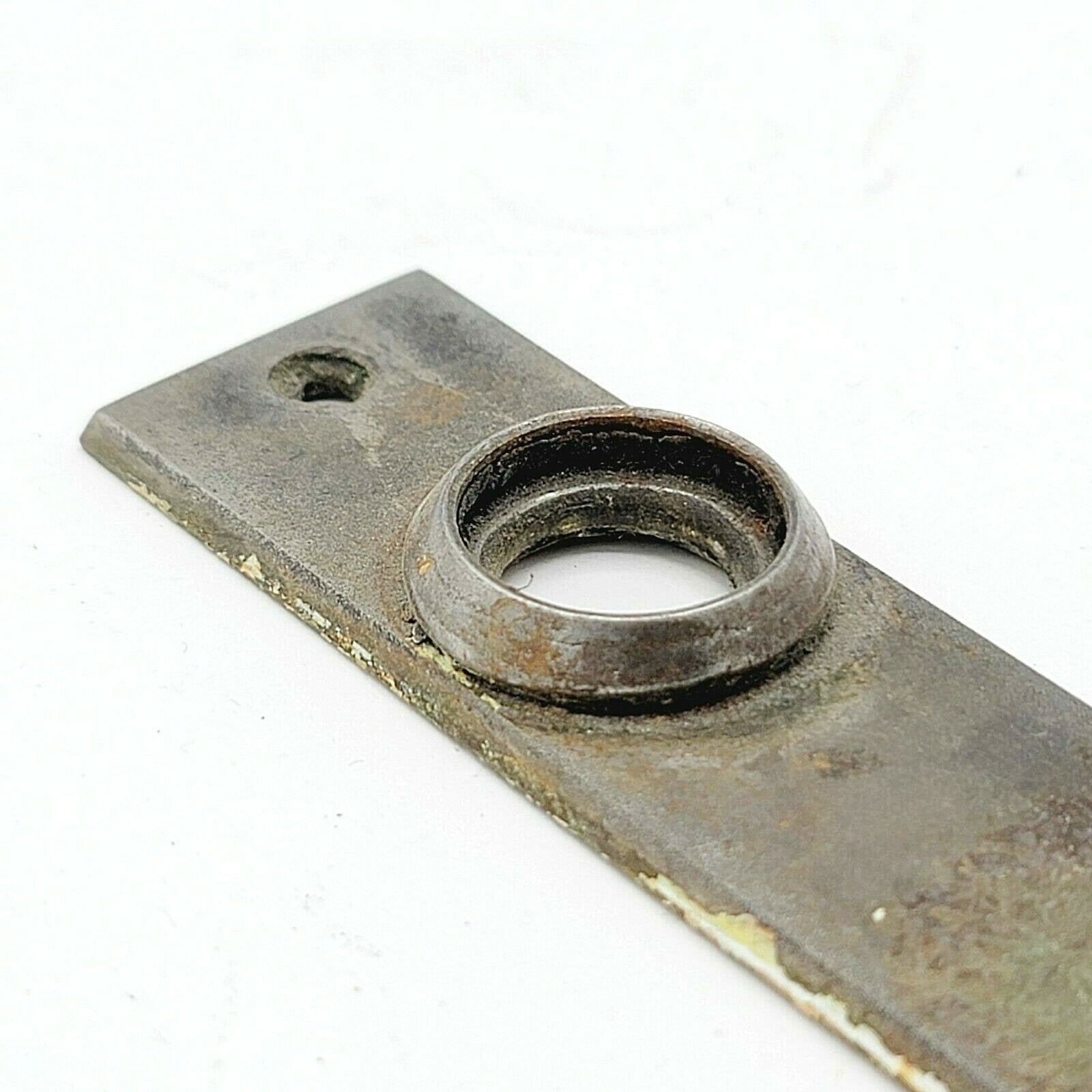 Vintage Screen Door Back plate Skeleton Key Hole 4 1/2" x 1" holes 2 1/4"