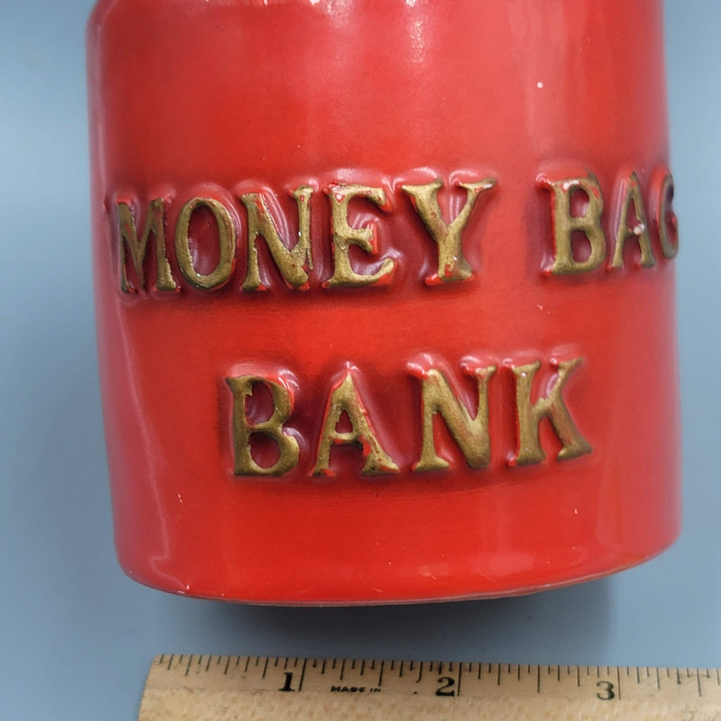 Vintage Ceramic Money Bag Coin Bank Lego Japan No Stopper