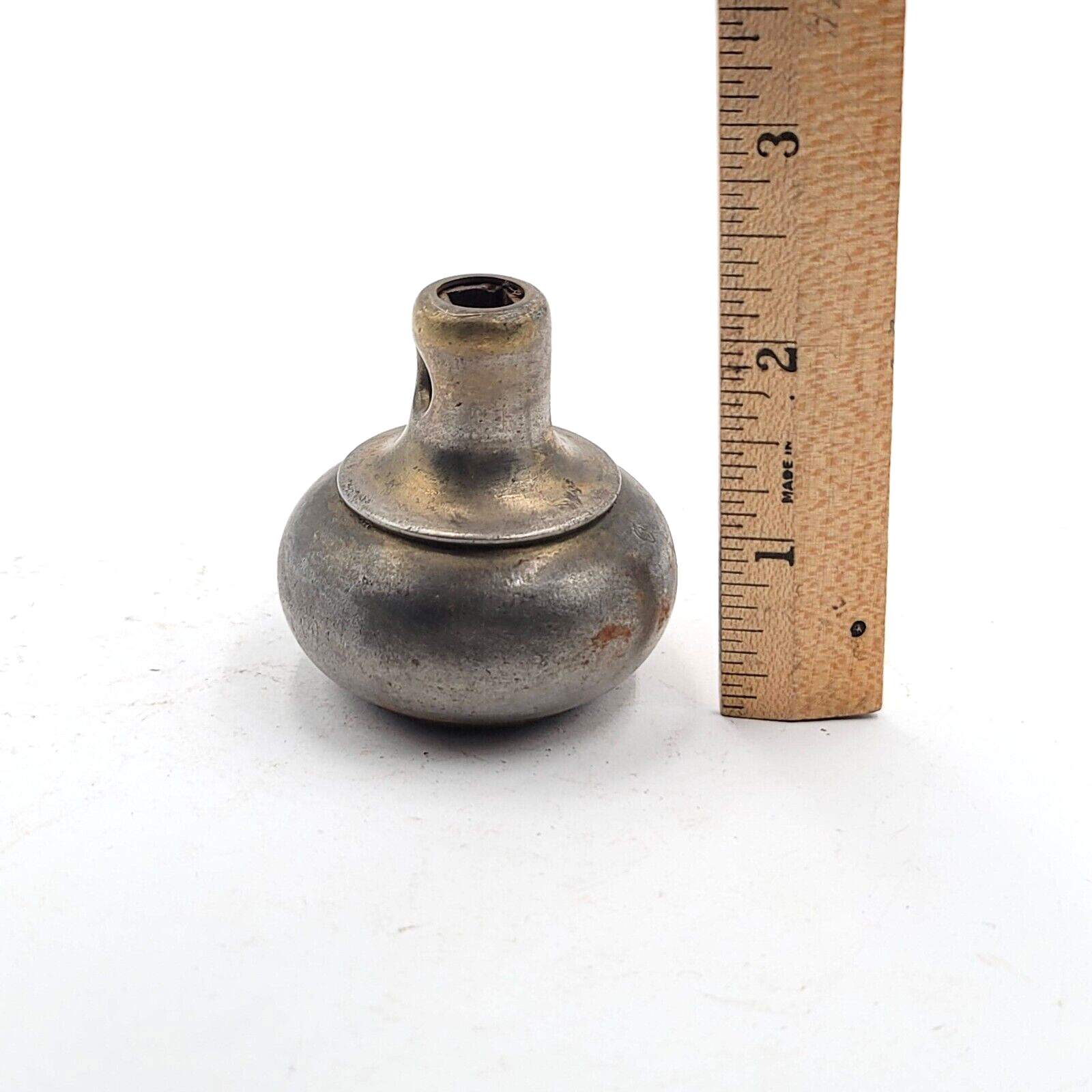 Vintage SINGLE Small Ornate Doorknob Steel Salvage Closet Pantry Hardware 2"