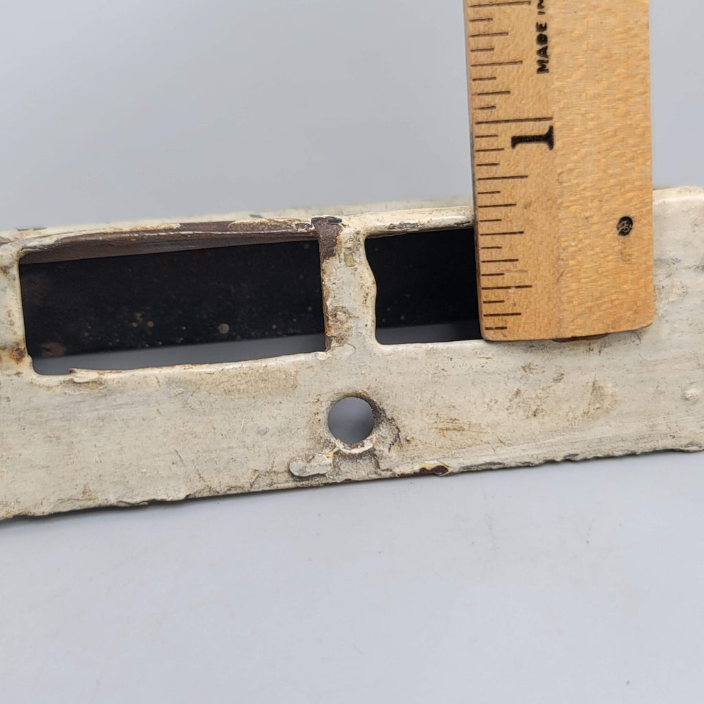 Vintage Surface Mount Lock Keeper Reclaimed Salvage Replacement Part Steel Gold