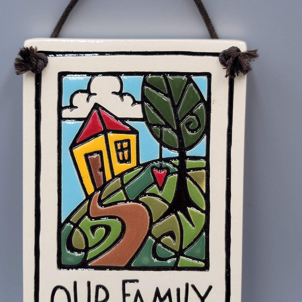SPOONER CREEK Clay Tile Wall Plaque Our Family The Perfect Blend of Chaos & Love