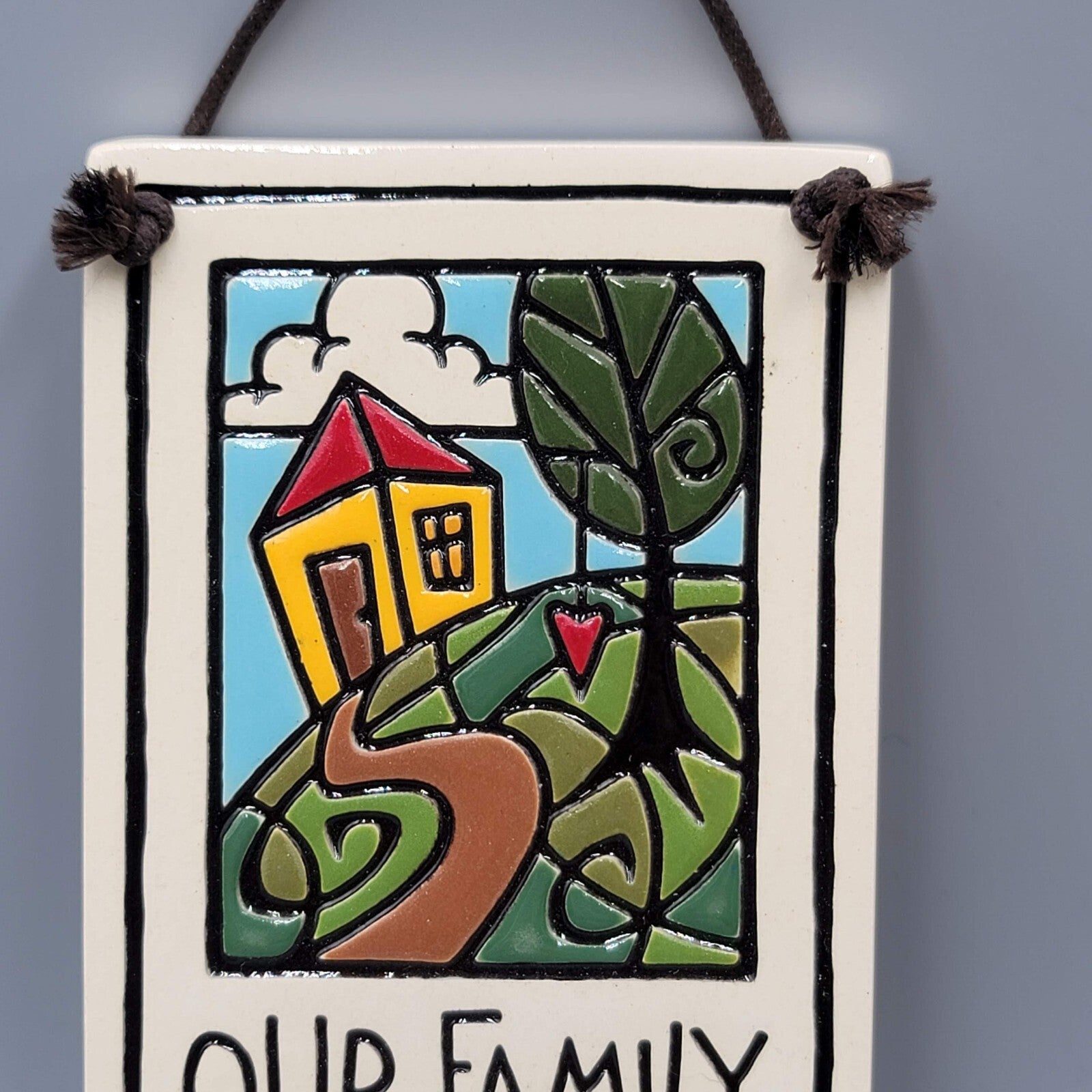 SPOONER CREEK Clay Tile Wall Plaque Our Family The Perfect Blend of Chaos & Love