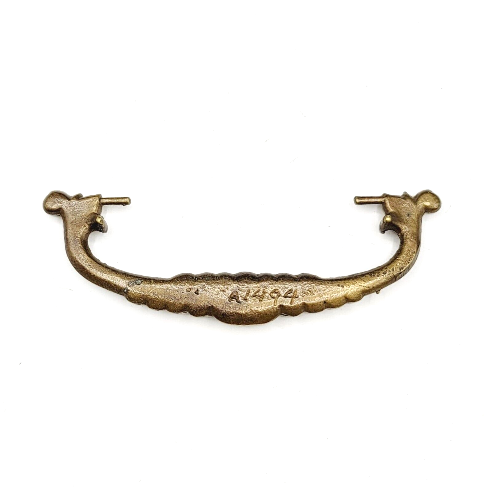 Vintage Large Ornate Brass Bail Pull for 4" Pull Handle Replacement
