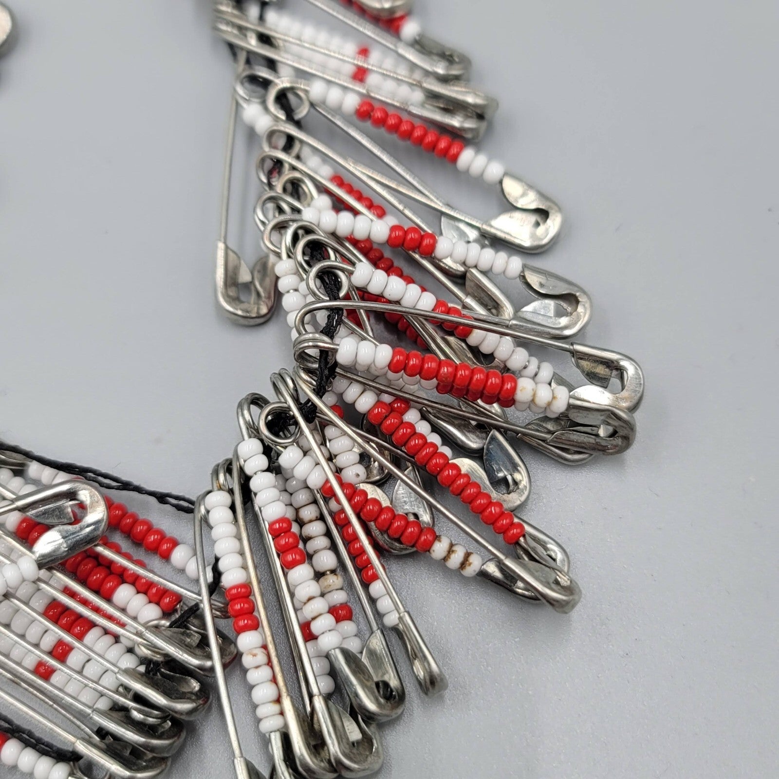 Vintage Beaded Safety Pins Pin Seed Beads Jewelry Crafts Crafting