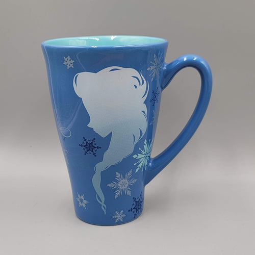 Disney Store Frozen Keep Calm and Let It Go Coffee Mug Blue Elsa