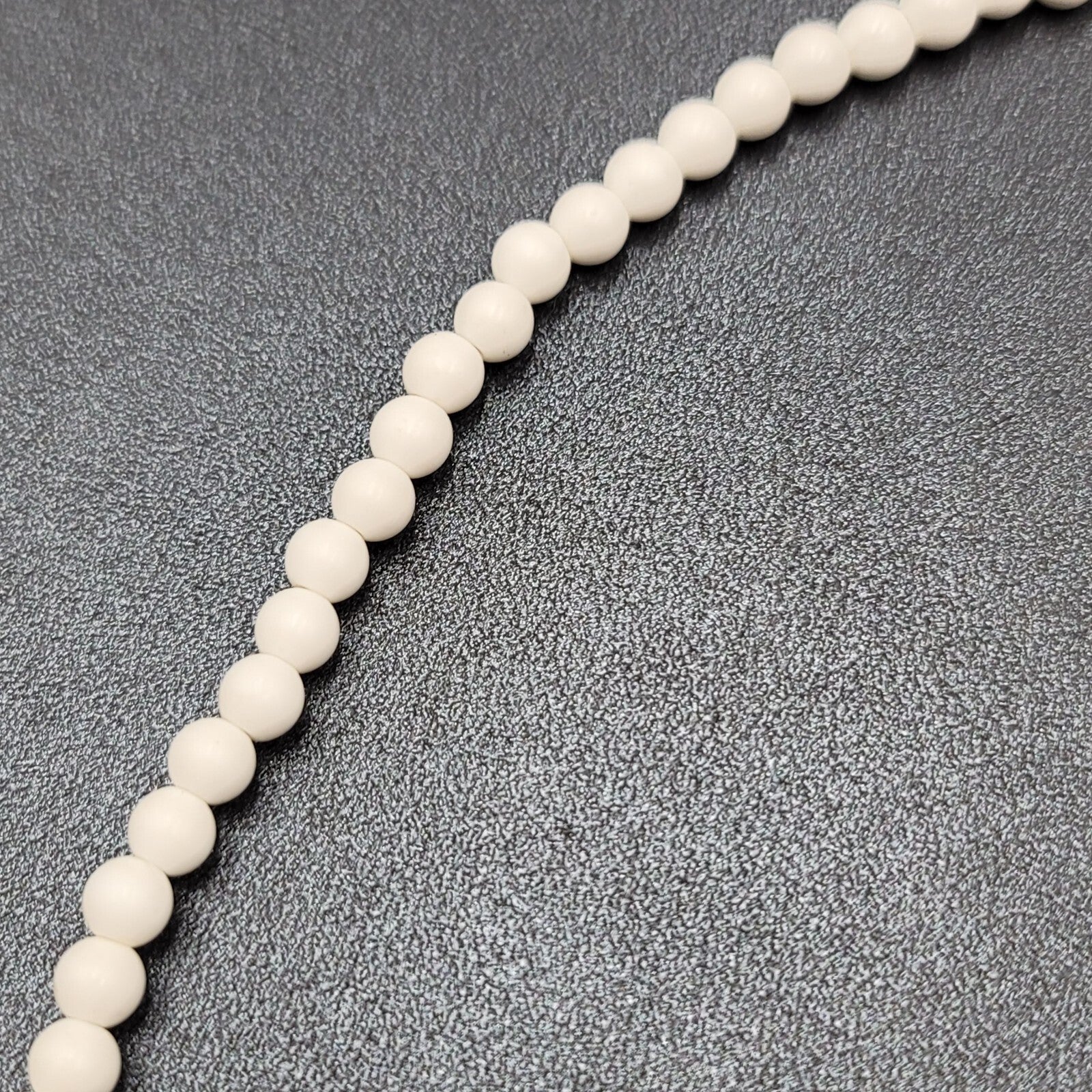 Vintage Designed by Paula Necklace Graduated White Beads 22"
