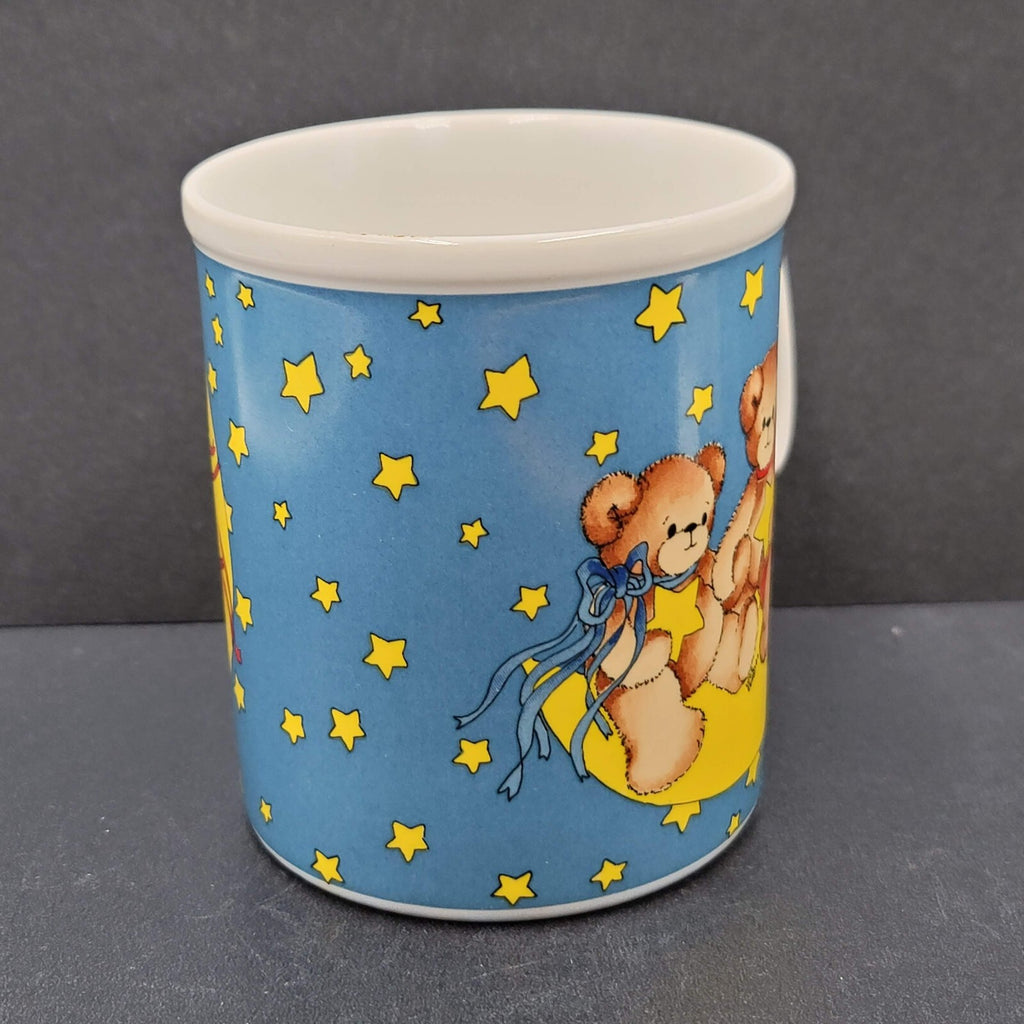 Vintage Lucy and Me Bears Moon Stars Coffee Mug Cup 1984 Enesco