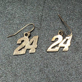 Vintage Pierced Earrings Sterling Silver 24 Jeff Gordon Nascar Dangle 1/2"