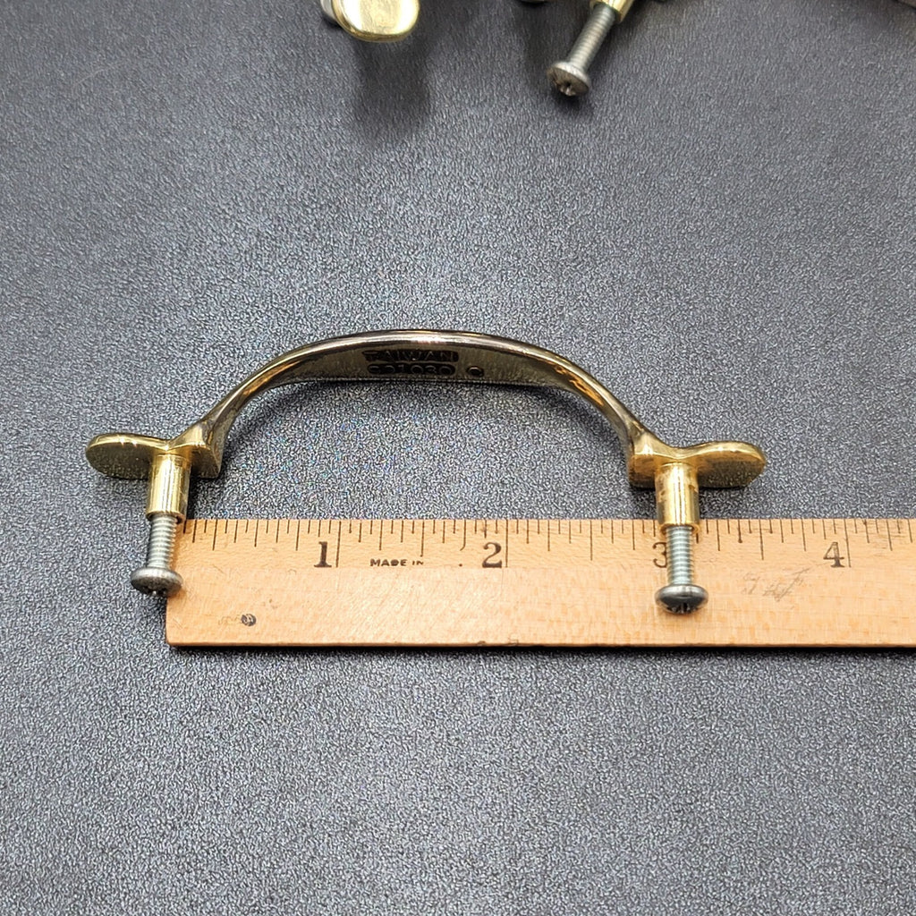Vtg Drawer Cabinet Pulls Brass Plated Lot of 32 Gold tone Hardware Included