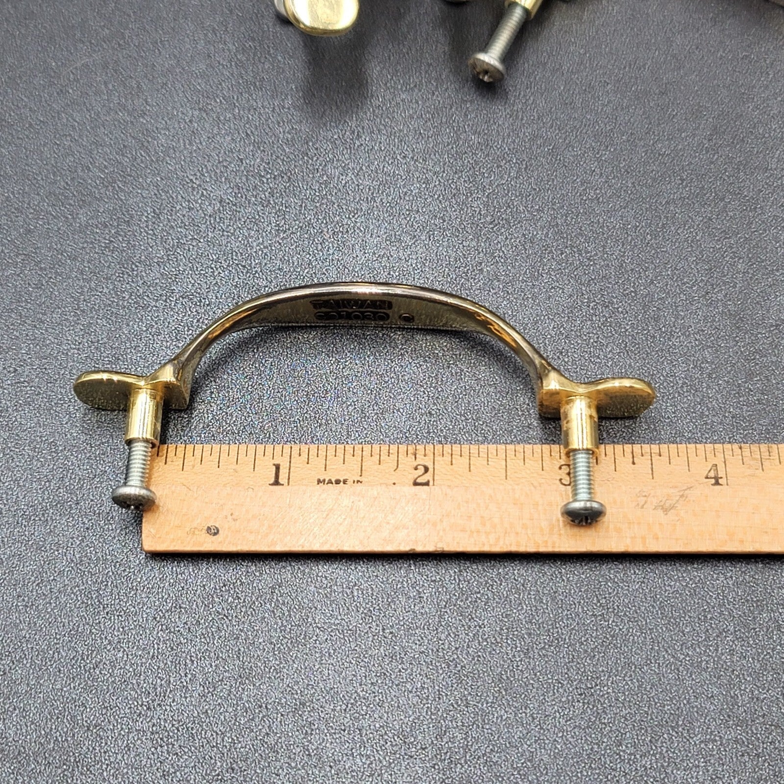 Vtg Drawer Cabinet Pulls Brass Plated Lot of 32 Gold tone Hardware Included