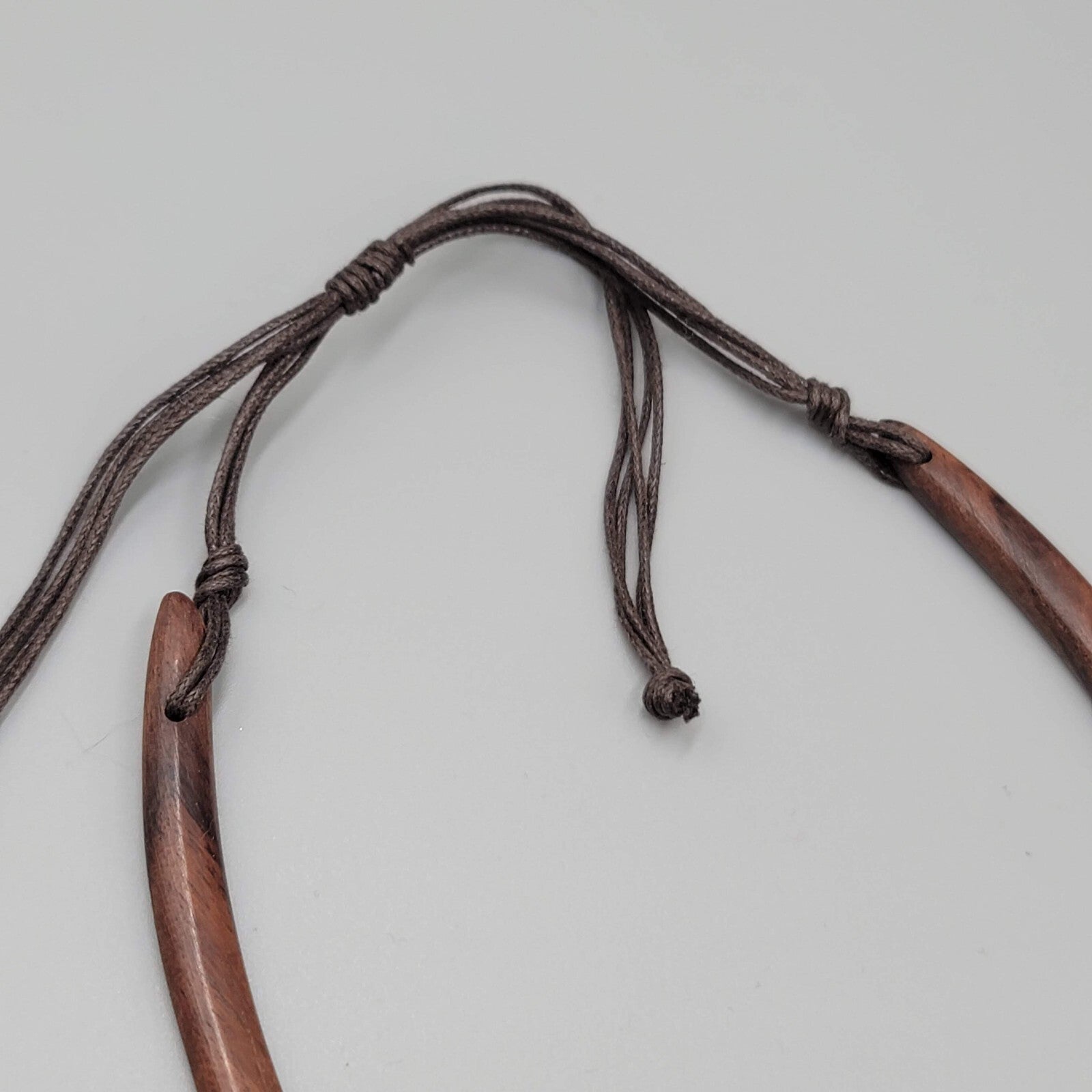 Bohemian Boho Shell Wood Necklace Unique Ethnic Tribal Adjustable Cord
