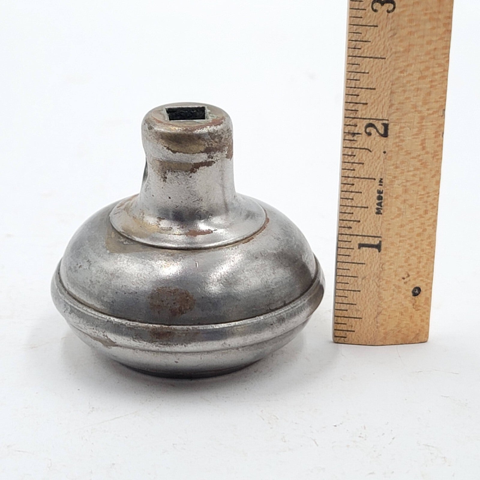 Vintage SINGLE Steel Doorknob Salvage Door Hardware (155ddk)   2.25"