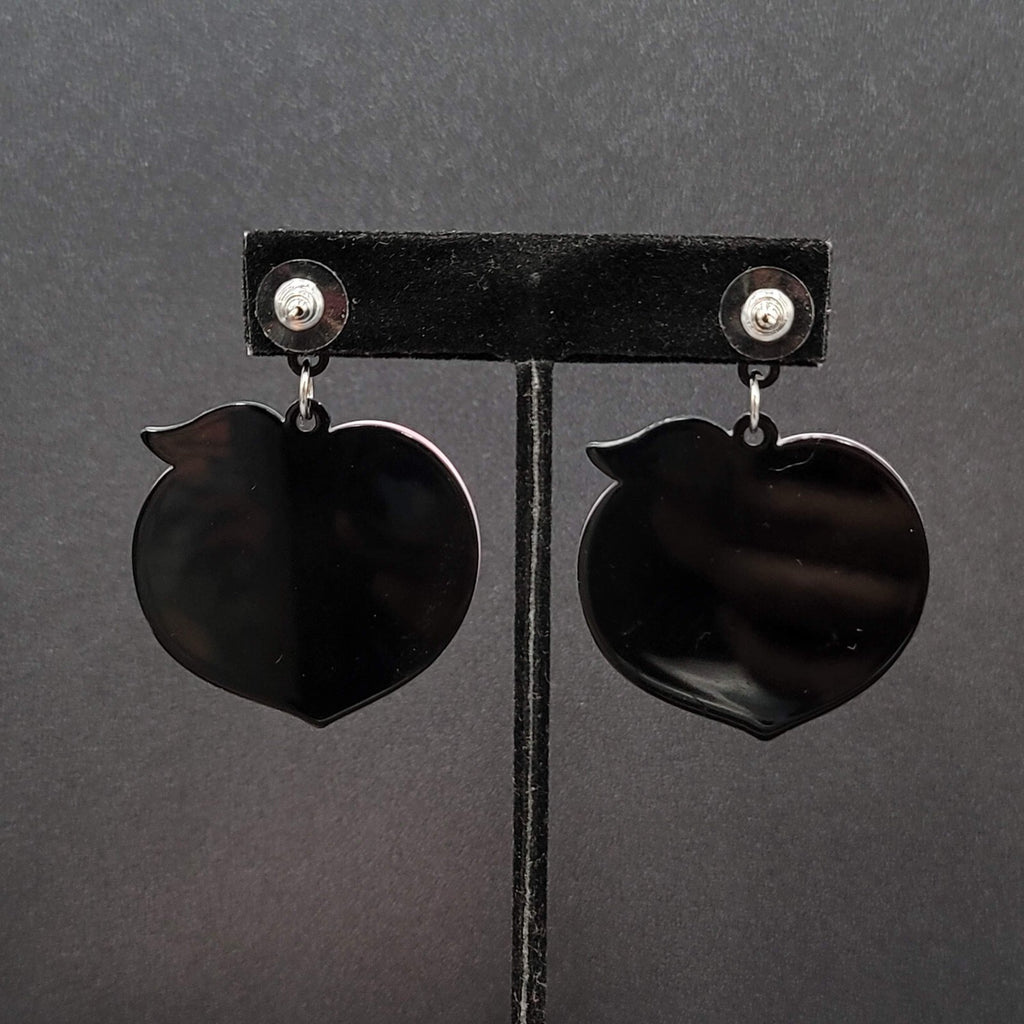 Pierced Earrings Pink Peach Large Statement Acrylic Dangle 2"