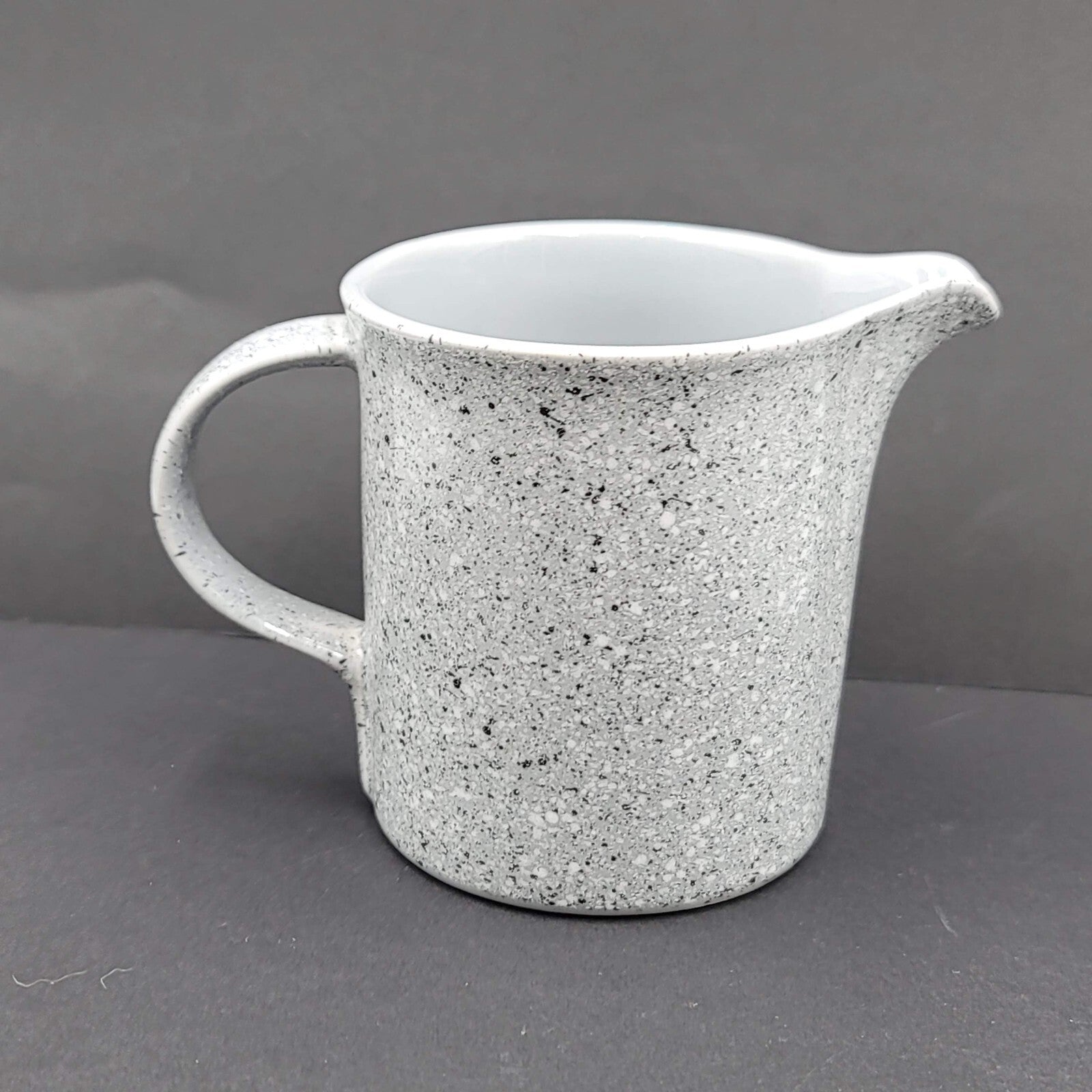 Vintage Mikasa Ultrastone Gray Creamer Gray White Speck CU726 Japan