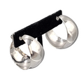 Vintage Monet Wide Hoops Clip on Earrings Silver tone 1.25 in