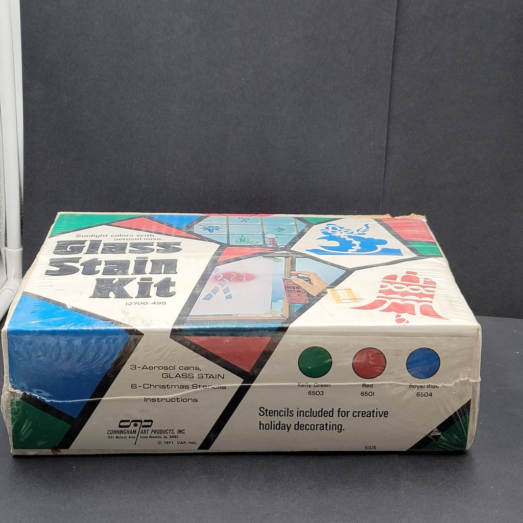 Glass Stain Kit Cunningham Art Products Vintage Christmas Craft New SEALED