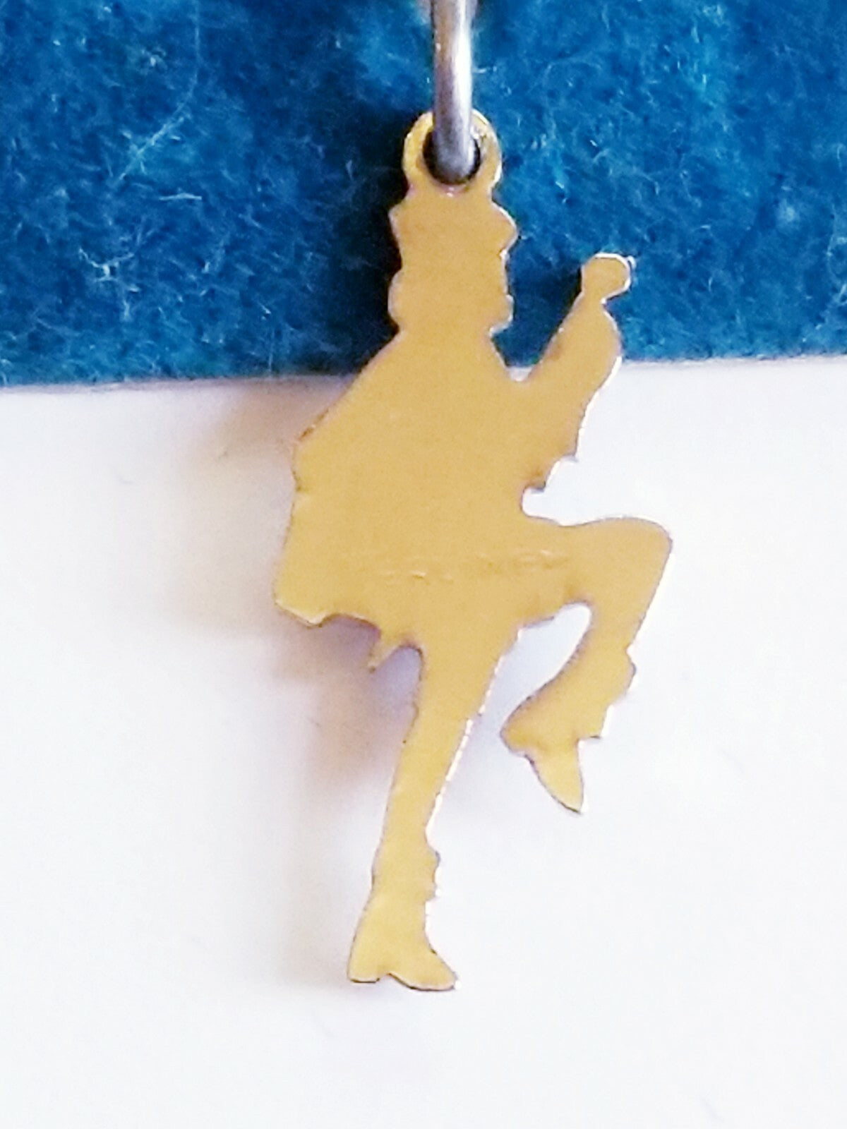 VTG Sterling Silver Enamel Band Leader Drum Major Marching 925 Charm Pendant NOS