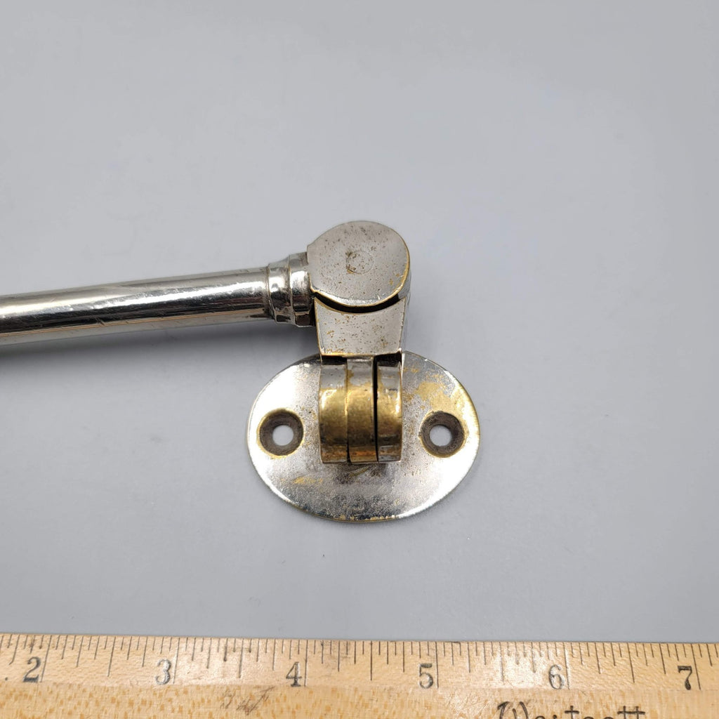 Vintage Heavy Duty Gate Hook Silver tone Pivots Salvage Hardware