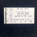 San Jose Sharks vs Vancouver Canucks NHL Ticket Stub 2/26/1995