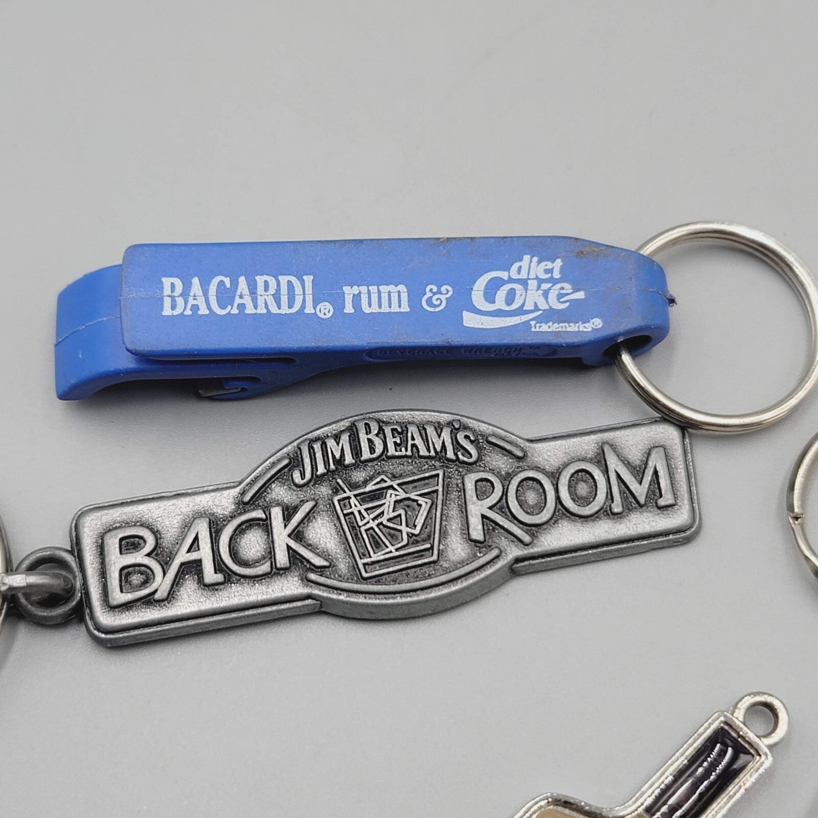 Vintage Keychain Lot Jim Beam Barcardi Liquor Tequila Michael Collins 4
