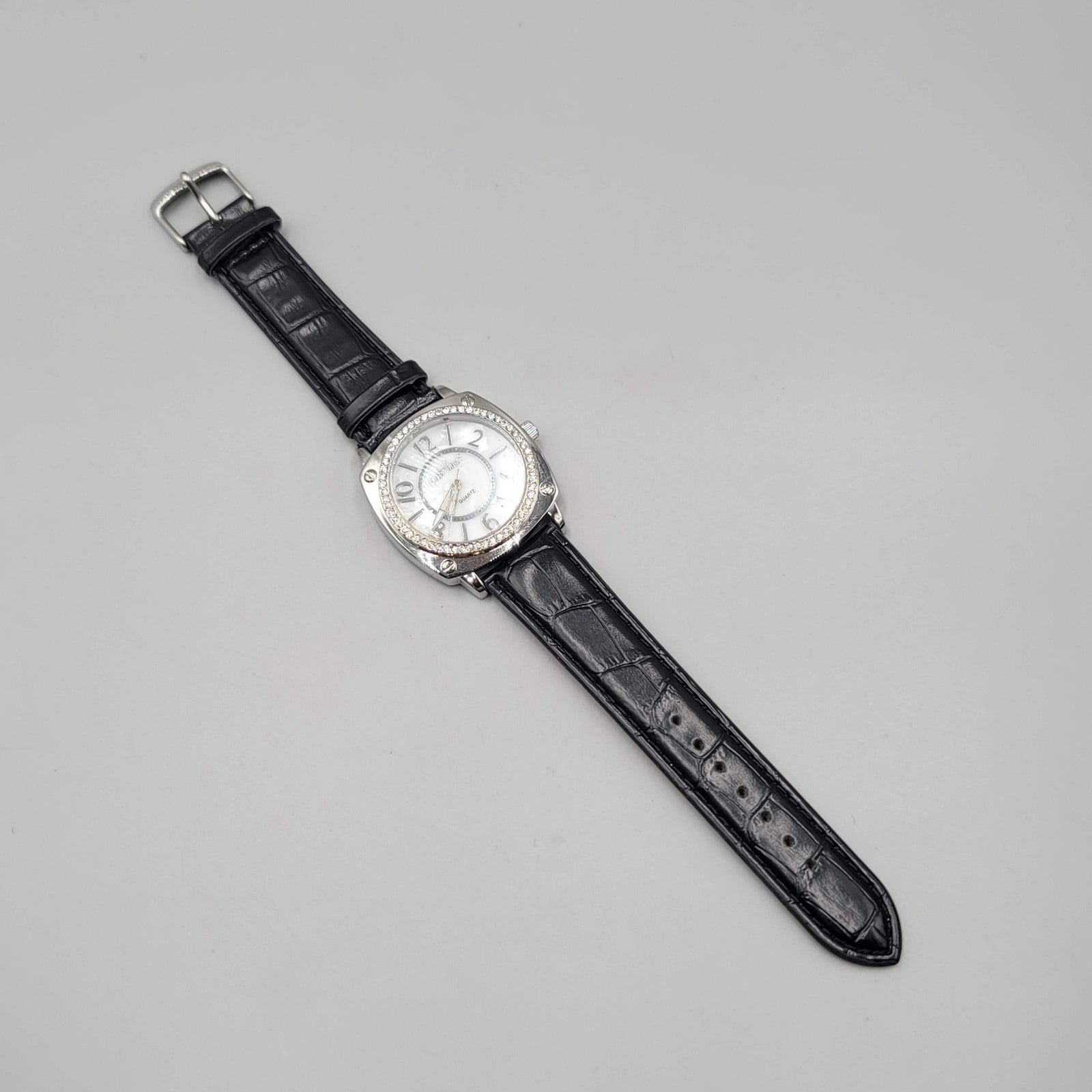 Park Lane Watch Womens Quartz Leather Strap 37mm Japan Movement NEEDS BATTERY