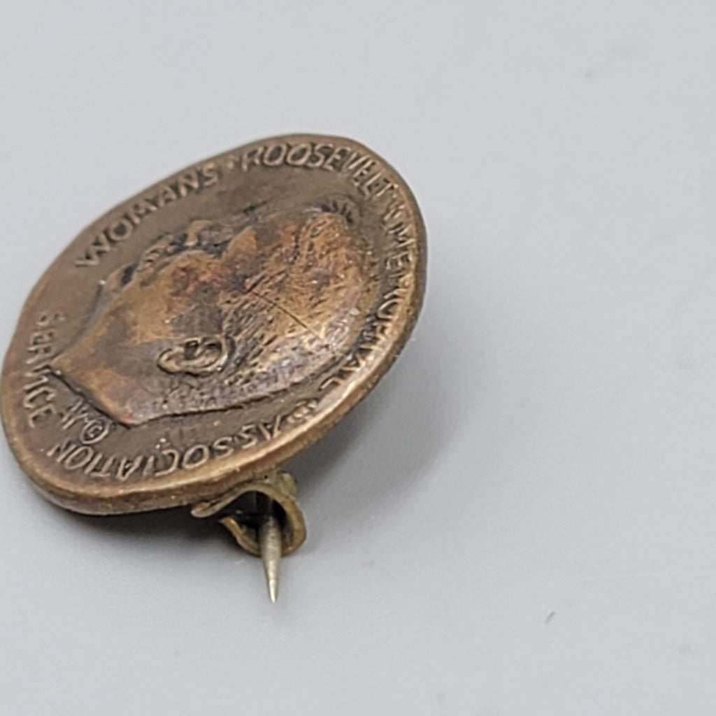 Vintage Theodore Roosevelt Memorial Association Womens Service Pin 1920s WRMA