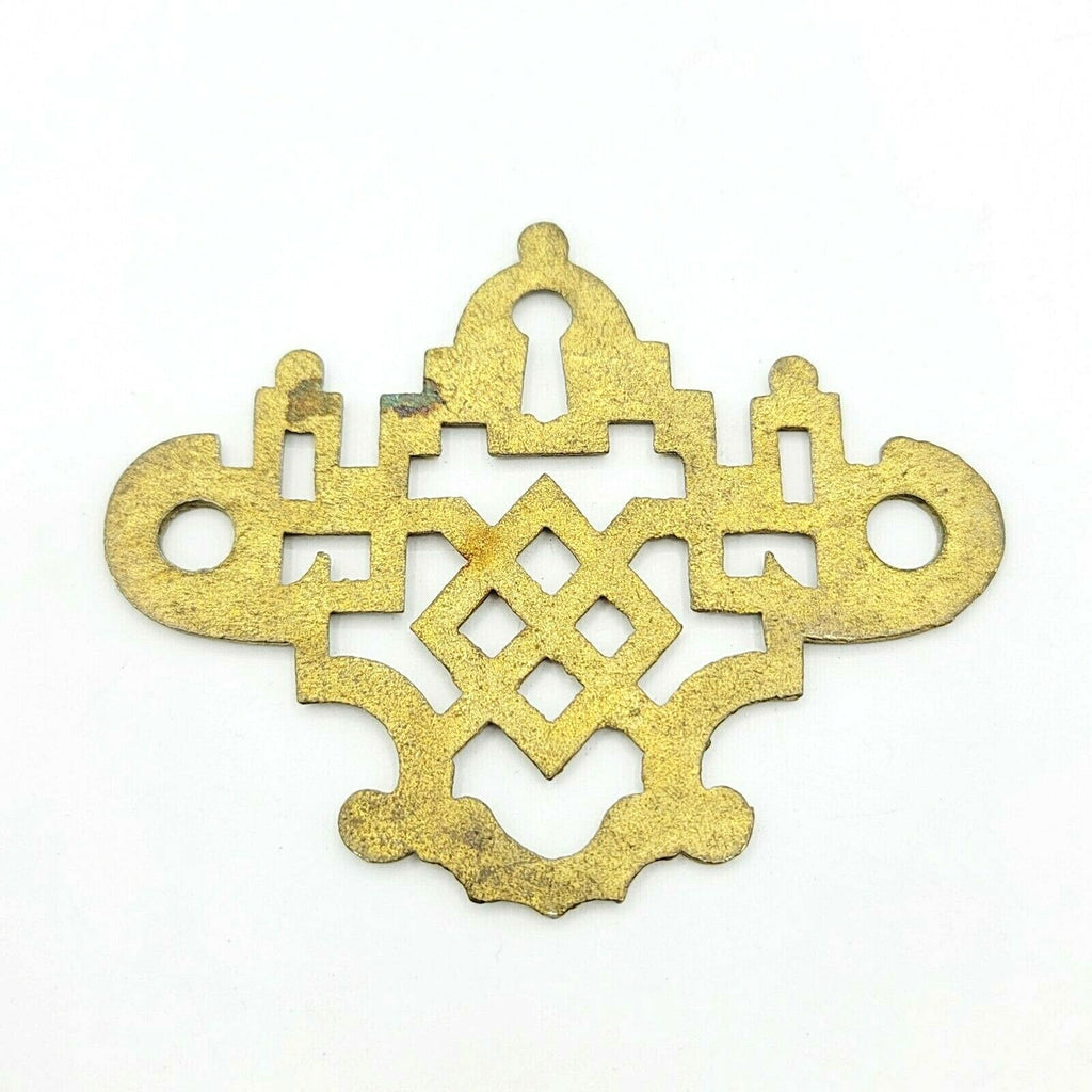 Vintage Brass Drawer Pull Backplate Only Set of 3 -  2 3/4"